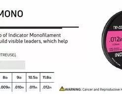 Cortland Indicator Mono Leader Tri-Color 50 Ft