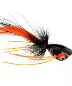 Catch Fly Fishing Flies Catch Hard Popper Black/Orange 3-Pack
