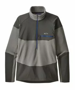 Patagonia Men's R1 L/S Fitz Roy Trout 1/4 Zip - Closeout Clothing