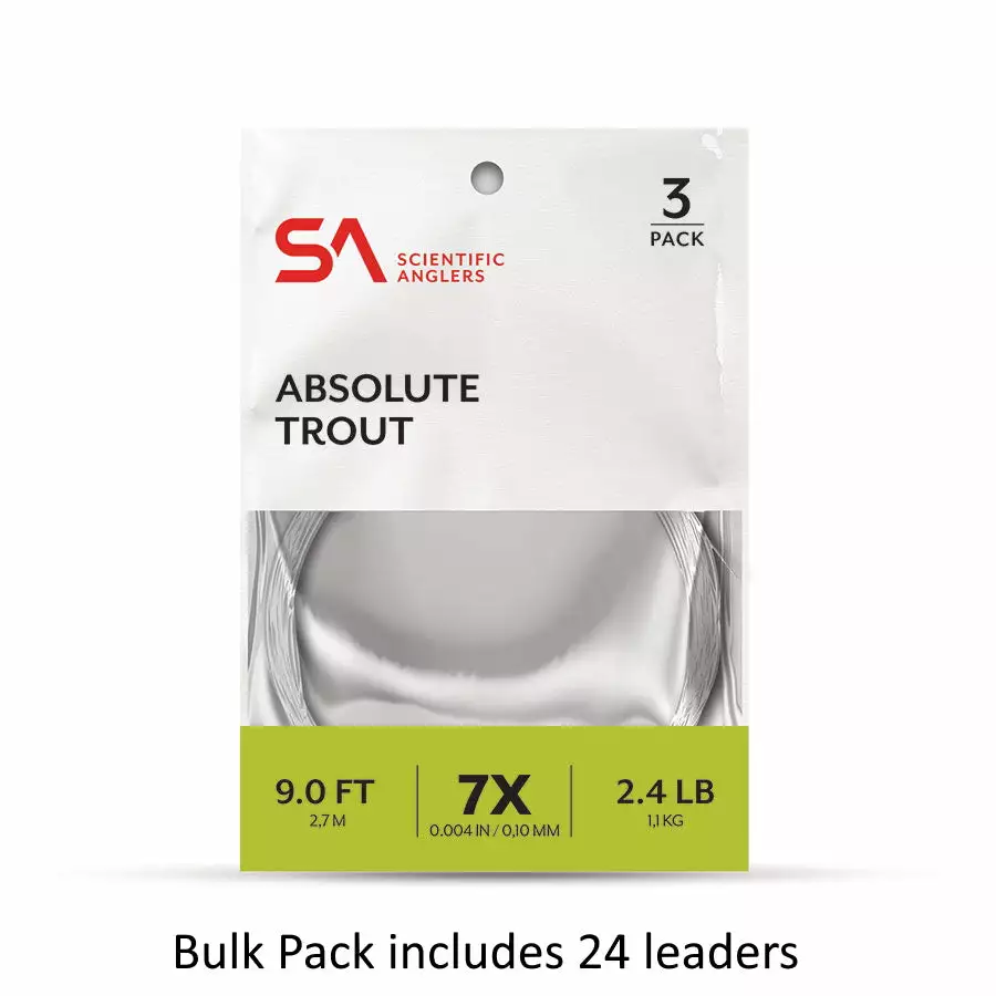 Scientific Anglers Absolute Trout Leader Bulk Pack 3 Scientific Anglers Absolute Trout Leader Bulk Pack