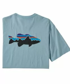 Patagonia Men'S Fitz Roy Smallmouth Organic Tee - Closeout Clothing