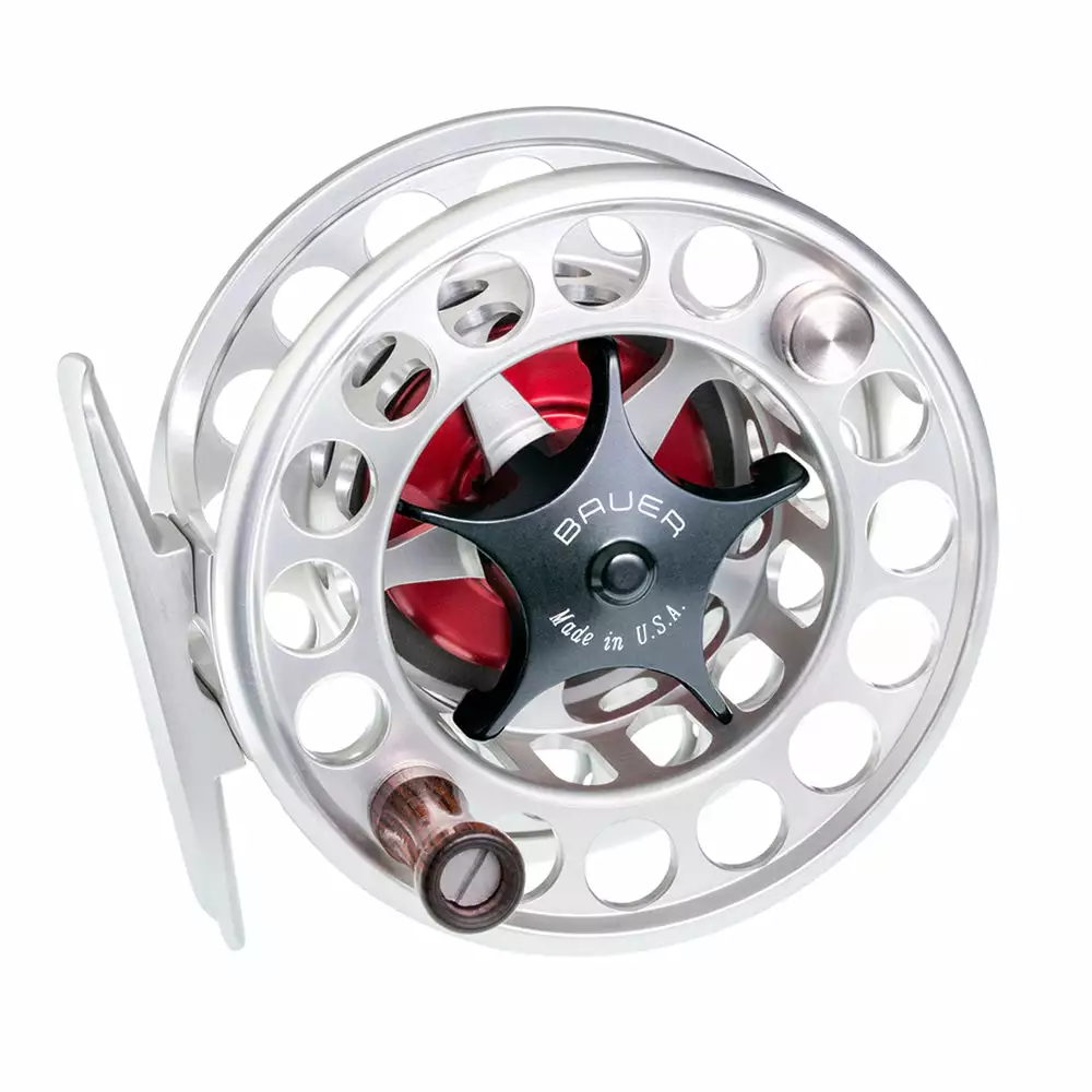 Reels Bauer Sst Fly Reel - Silver/Red - Closeout 5 Reels Bauer Sst Fly Reel - Silver/Red - Closeout