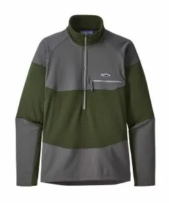 Patagonia Men's R1 L/S Fitz Roy Trout 1/4 Zip - Closeout Clothing