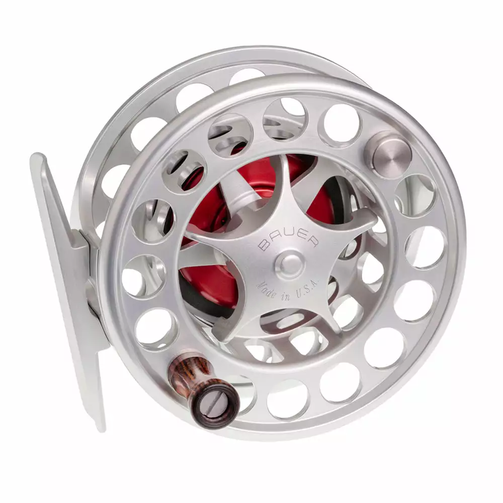 Reels Bauer Sst Fly Reel - Silver/Red - Closeout 3 Reels Bauer Sst Fly Reel - Silver/Red - Closeout
