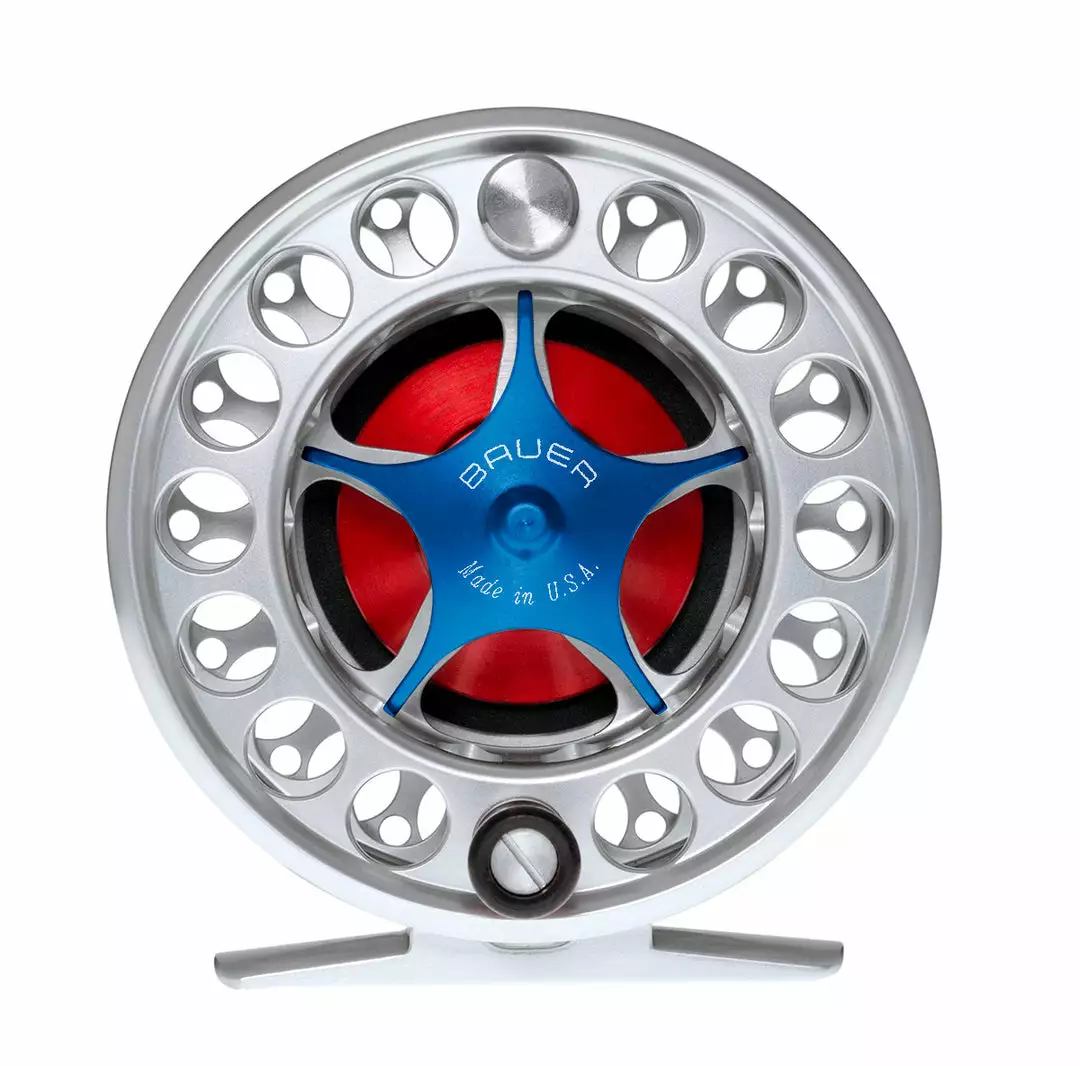 Reels Bauer Sst Fly Reel - Silver/Red - Closeout 6 Reels Bauer Sst Fly Reel - Silver/Red - Closeout