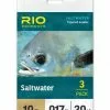 Rio Saltwater Tapered Leader 10ft 3-Pack 2 Rio Saltwater Tapered Leader 10ft 3-Pack